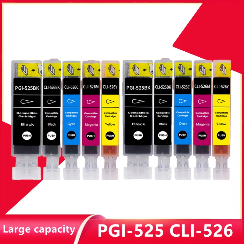 

PGI525 PGI-525 CLI-526 For Canon PGI 525 CLI 526 Ink Cartridge PIXMA iP4850 MG5150 MG5250 MG6150 MG8150 MG5350 MG6250 Printer