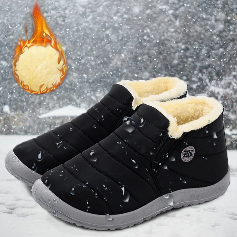 

Ботинки походные унисекс, обувь на платформе для мужчин и женщин, зимние водонепроницаемые, Рабочая обувь