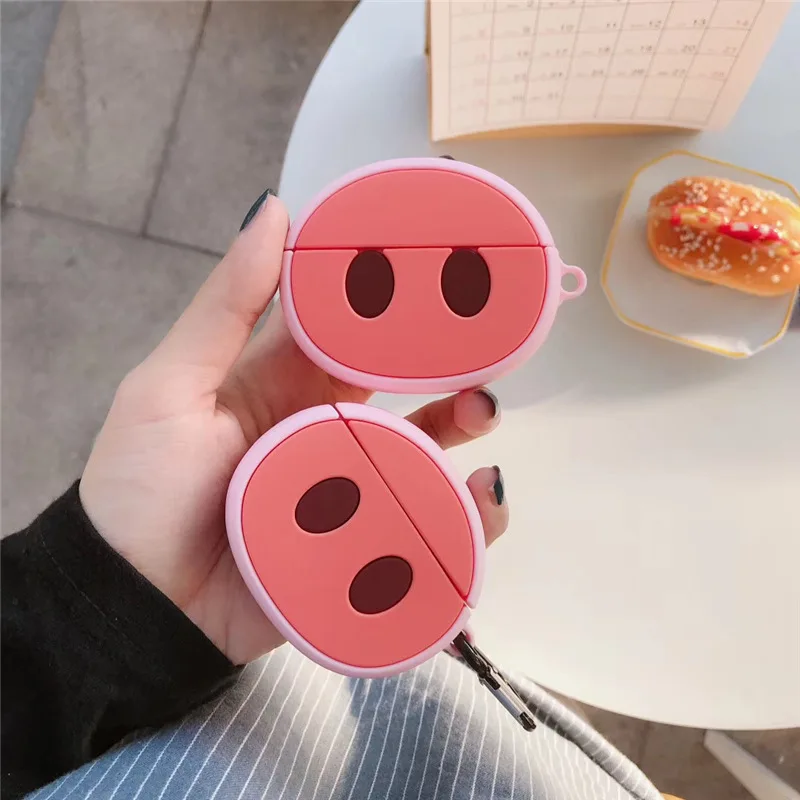 

Creative Cartoon Cute Pink Pig Big Nose Apple AirPods 2 Case Cover AirPods Pro Case IPhone Earphone Accessories Air Pod Case