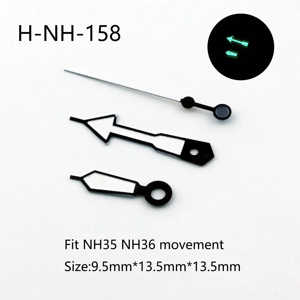 Watch Accessories Watch Pointer NH35 Hands Pointer Green/Blue Luminous Suitable For NH35/NH36 Movement