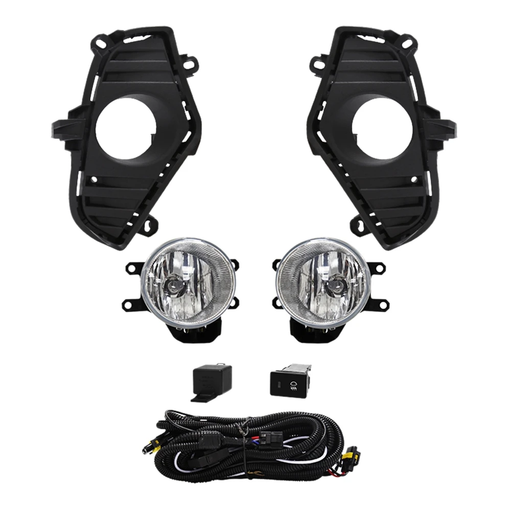 

Halogen Fog Light Headlight Fog Lamp Cover Grill Bezel Switch Foglights Assembly for Toyota RAV4 2019 2020 2021 2022