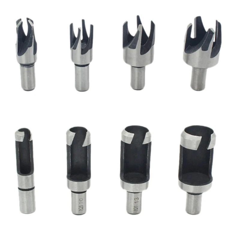 

8 шт. фаска деревянная заглушка Резак сверла прямой и конический тип сверла деревообрабатывающий режущий инструмент