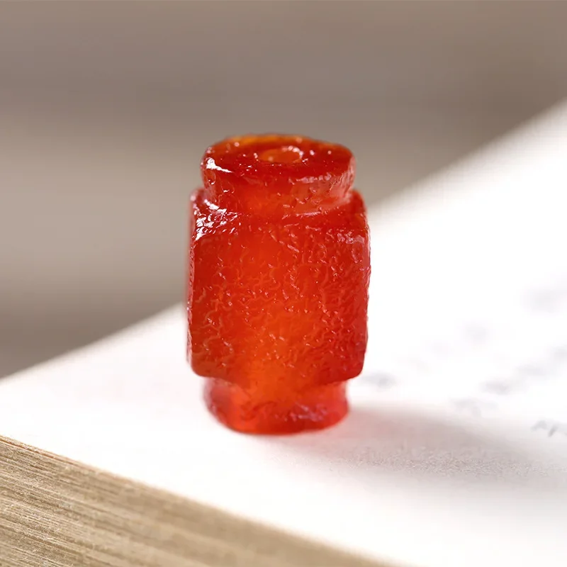 Креативные бусины из красного агата Misshapen зеленого круглые цилиндрические