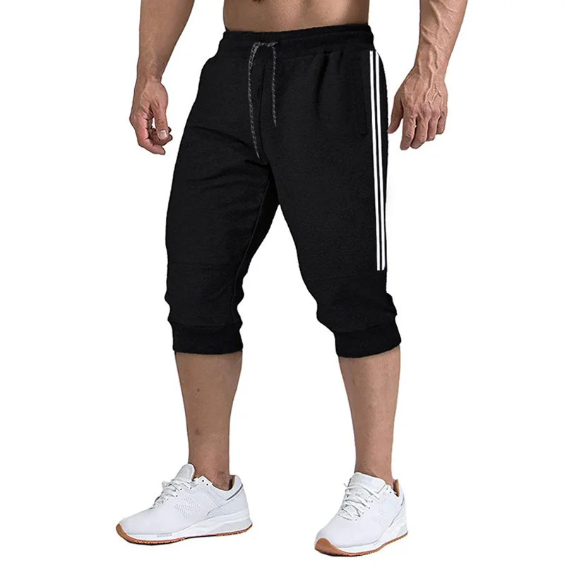

New Men Joer Casual Slim arem Sorts Soft 3/4 Trousers Fasion New Brand Men Sweatpants Summer Comfy Male Sorts XXXL