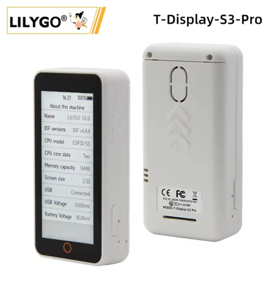 LILYGO ® T-Display-S3-Pro ESP32-S3 Сенсорный дисплей 2 33-дюймовый ЖК-дисплей Макетная плата I2C