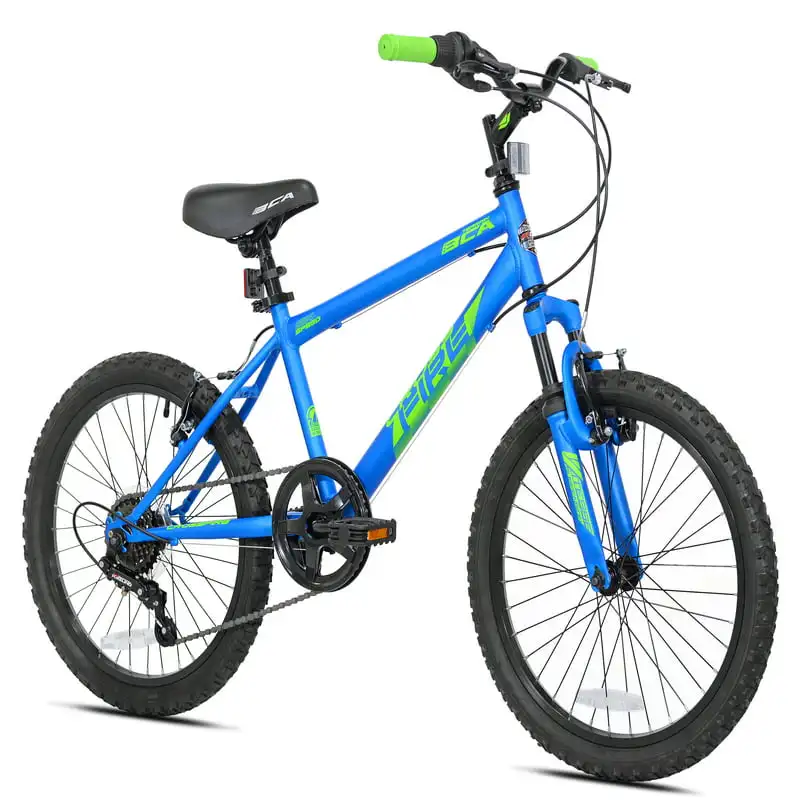 

Stunning 20" Crossfire Boys 6-Speed Mountain Bike with Blue and Green Finish