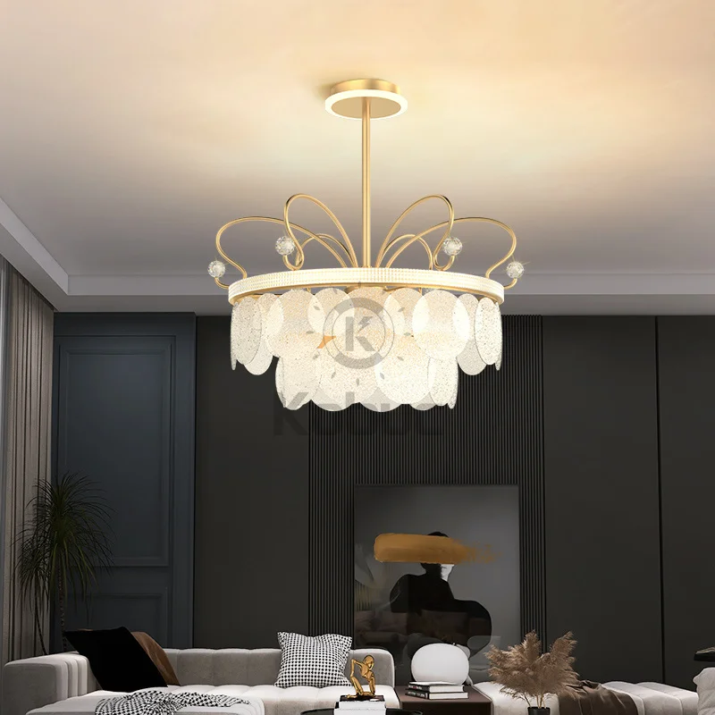

Kobuc 2022 Modern Round LED Pendant Lamp Ceiling Chandelier Lighting With Crown Design For Living Room Kids Bedroom 220V /110V