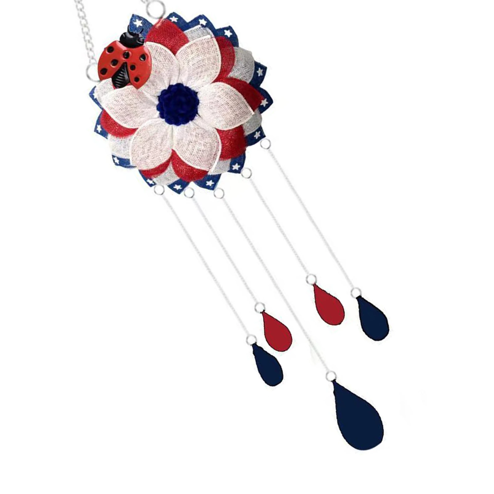 

Summer Patriotic Front Door Wreath 4th Of July Memorial Day Decorations Acrylic Red White Blue Decorations For Front Door