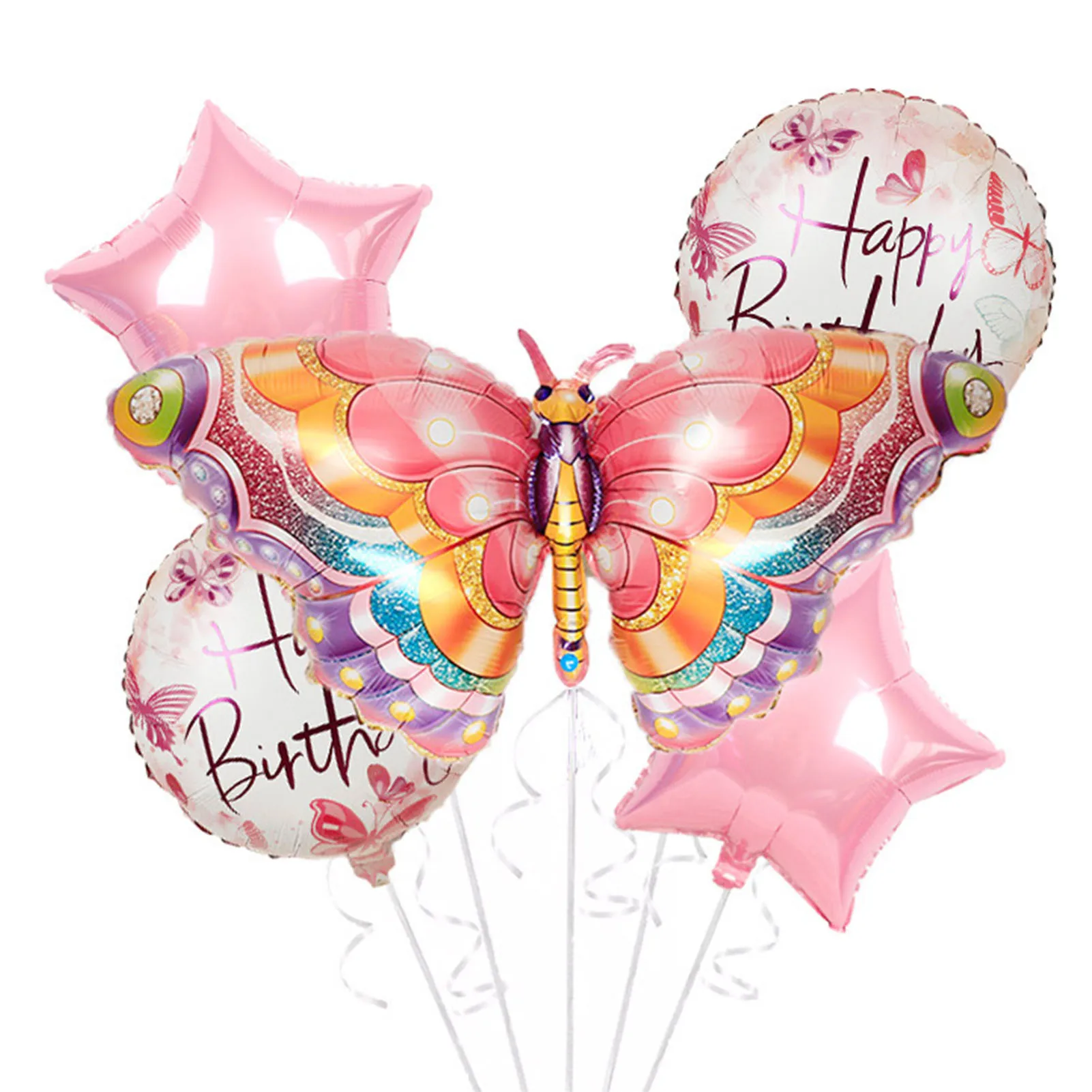 

10PCS Colorful Butterfly Foil Balloon Kit Butterfly Balloons Fairy Tale Balloons Birthday Party Wedding Baby Shower Decorations