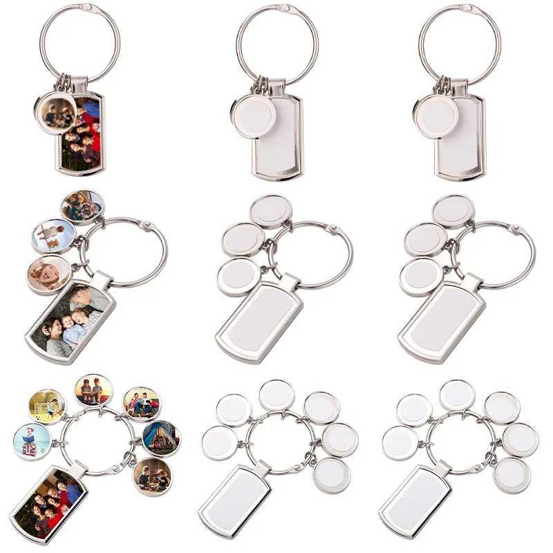 

Father's Day Gift Personalized Couple Photo Keychains Diy Picture Private Custom Boy Girl Keychain Love Family Portrait Keyring