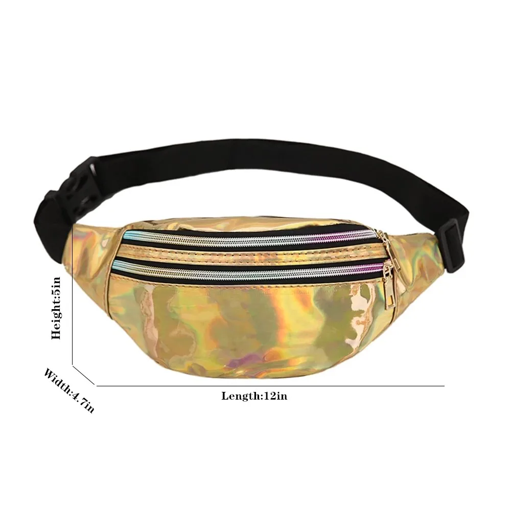

Bum Bag Women Laser Belt Bag Fanny Pack Holographic Designer Waist Bag Cute Waist Packs Phone Pouch For Party Travel Heuptas