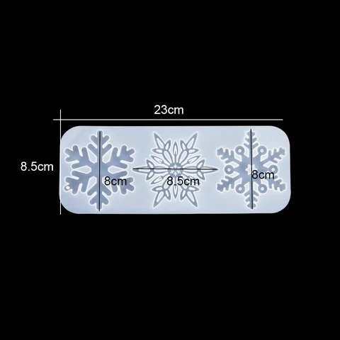 Силиконовая форма для подвесок снежинки AGCFABS