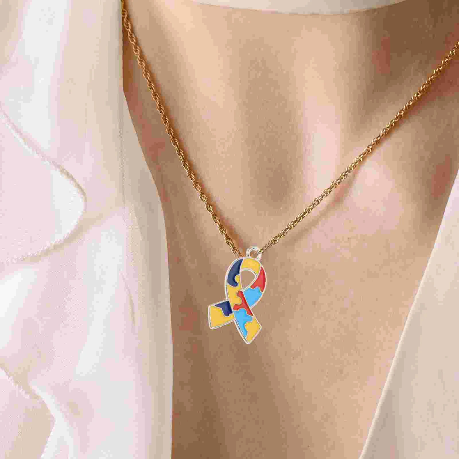 Подвеска с аутизмом декоративные подвески материалы для изготовления ювелирных