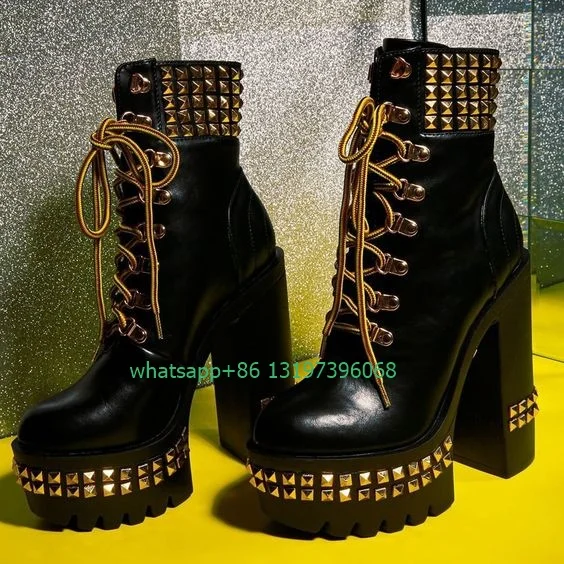 Женские ботинки на платформе в стиле панк винтажные стильные из искусственной
