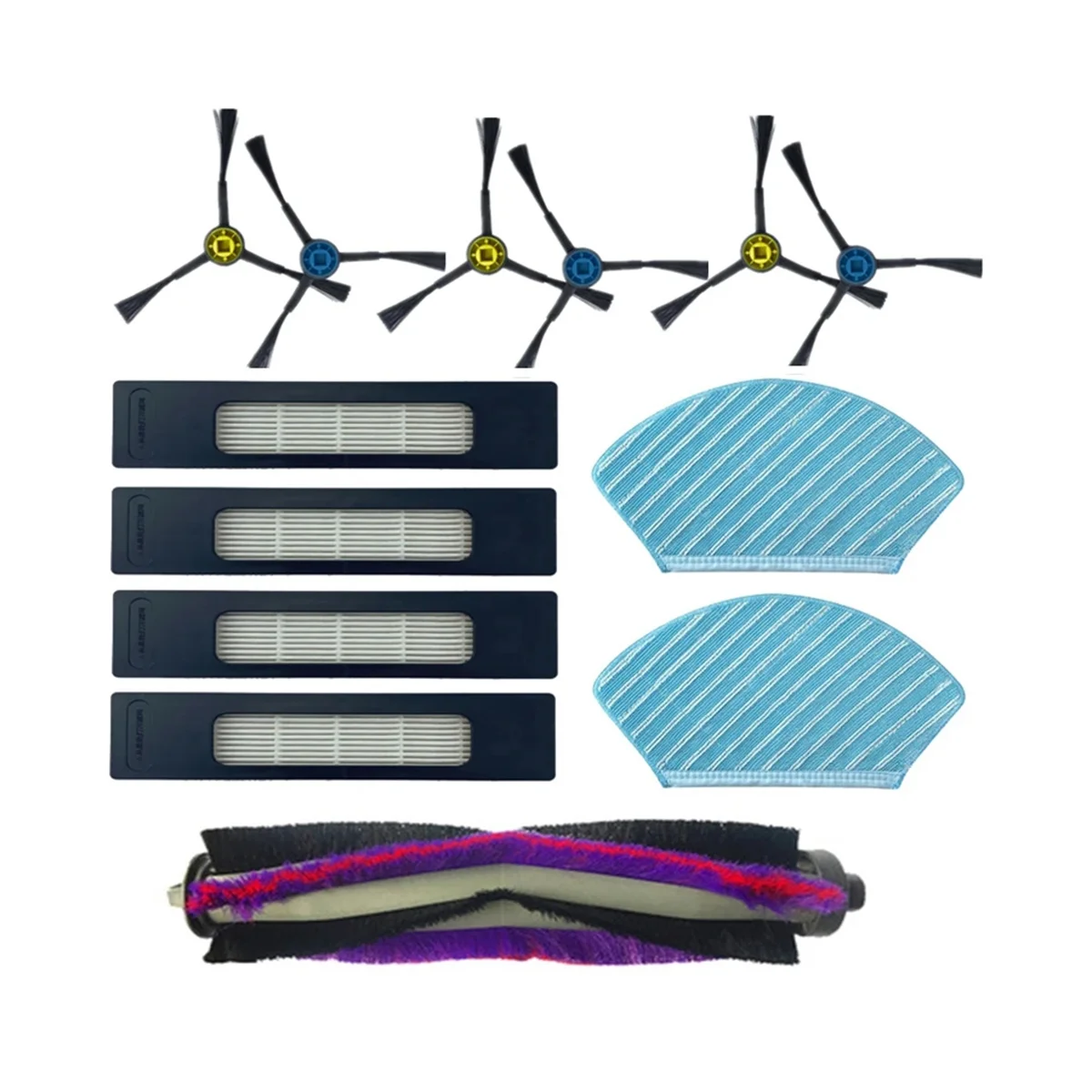 

Roll Brush Side Brush HEPA Filter Mop Cloth for Midea M7 M7 Pro Robotic Vacuum Cleaner Spare Parts Replacement Rags