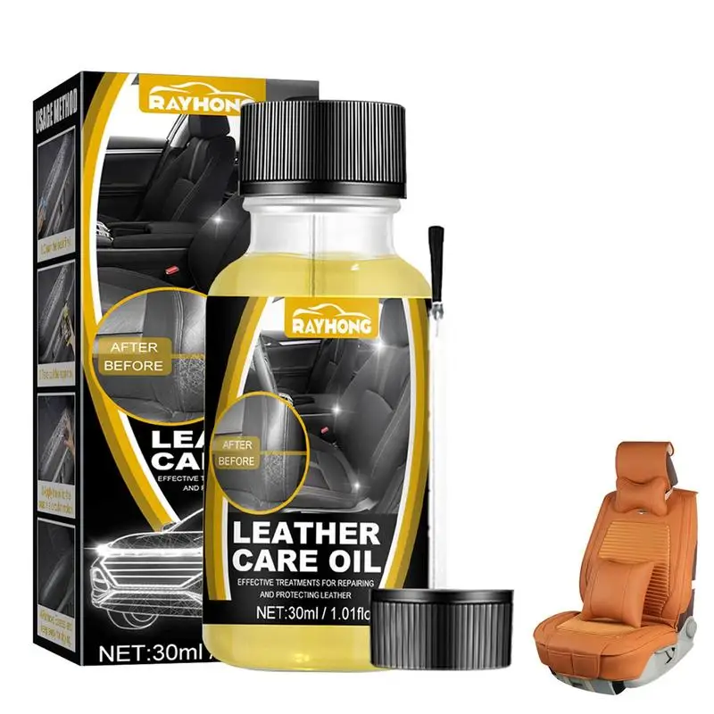 

Leather Oil For Car Interior | 30ml Leather Conditioner | Maintenance & Moisturizing Liquid Car Leather Restoration Oil