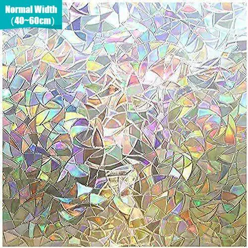 

3D Decals Clear Decorative No Glue Glass Self Adhesive Waterproof Window Film Stickers【Normal Width 40cm~60cm】