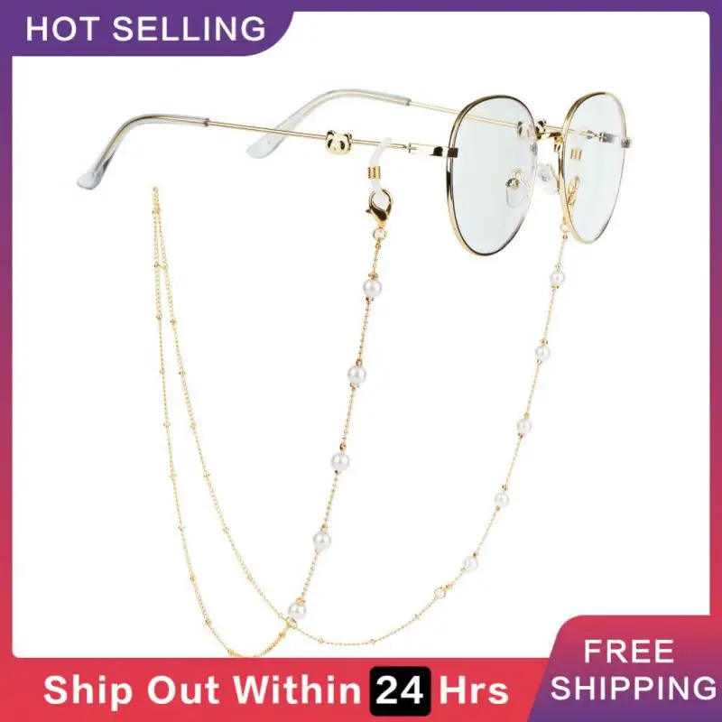 

New Fashion Metal Mask Chains Creative Pearl Women Eyeglass Rope Chain Mask Lanyard Glasses Chain Temperament Mask Hanging Rope