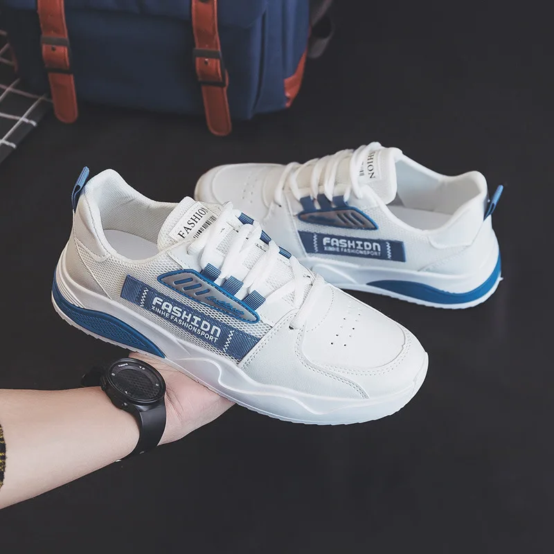 

White Tennies Sport Comfort Men Sneakers Shoes for Male Mesh Breathable Spring White Sneaker Summer Man Lace-up Vulcanized Shoes