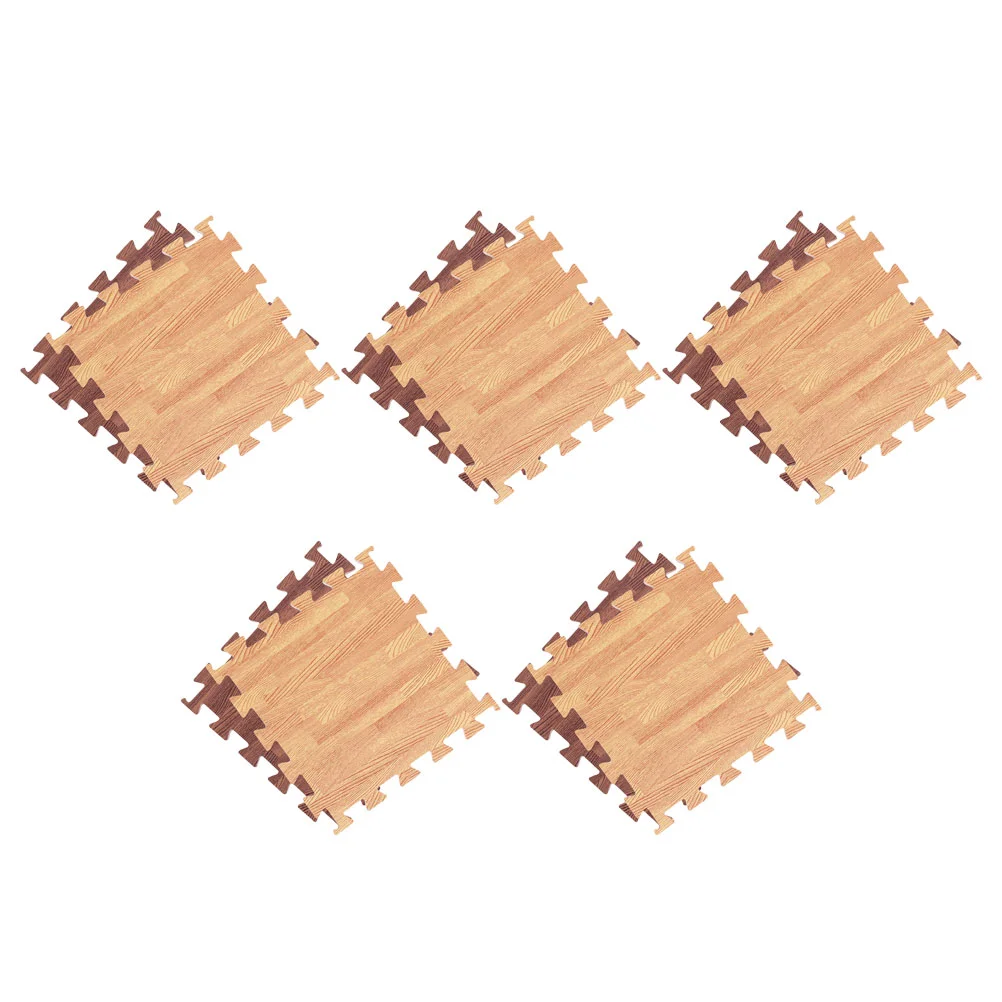 

10pcs Wood Grain Tiles Eva Interlocking Tiles Flooring Mat Bedroom Mats Floor Mats