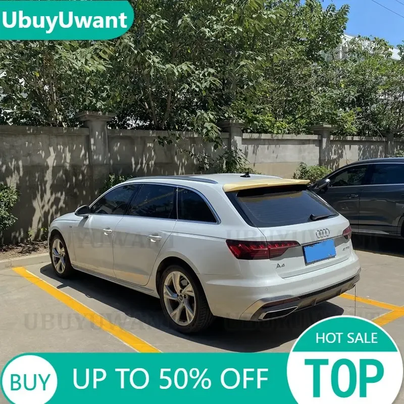 

Спойлер для Audi A4 B9 Avant allroad 17-22 RS4, высококачественный спойлер на заднюю крышу, глянцевый черный спойлер из углеродного волокна