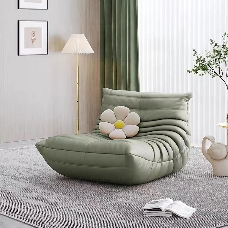 

Caterpillar net red lazy Nordic sofa tatami Italian single person light luxury living room bedroom balcony Lounge
