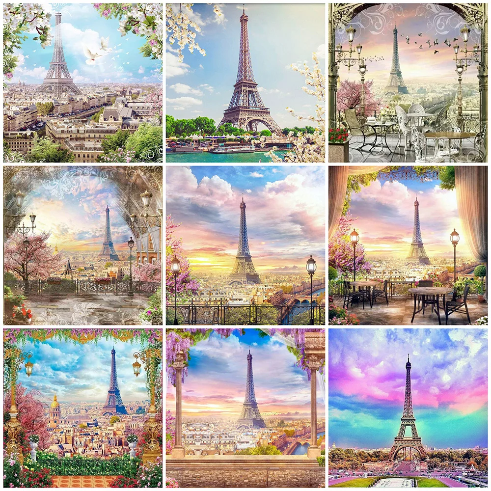 

Diamond Painting Tower DIY Diamond Embroidery City Landscape Full Round Cross Stitch Mosaic Art Handmade Hobby Handmade Gift