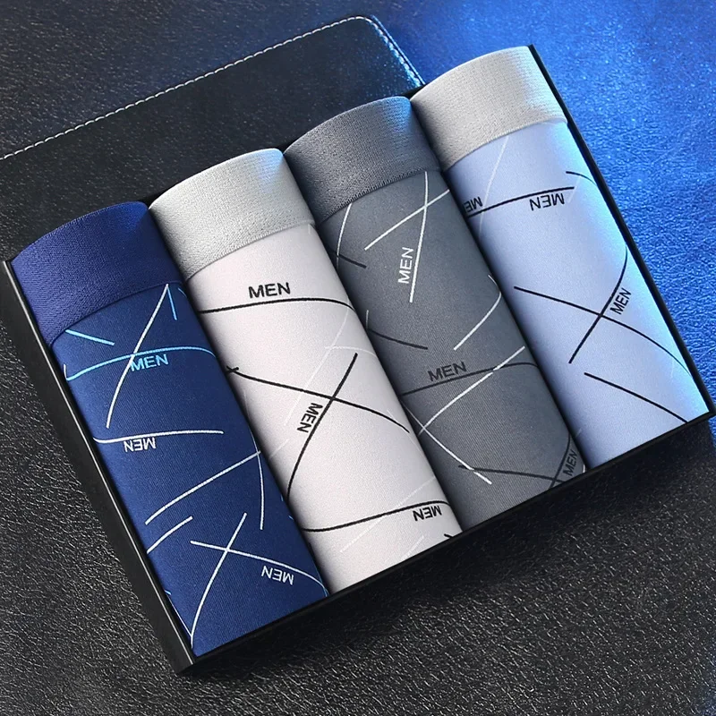 Простые и удобные мужские трусы боксеры Молодежные со средней талией шорты для