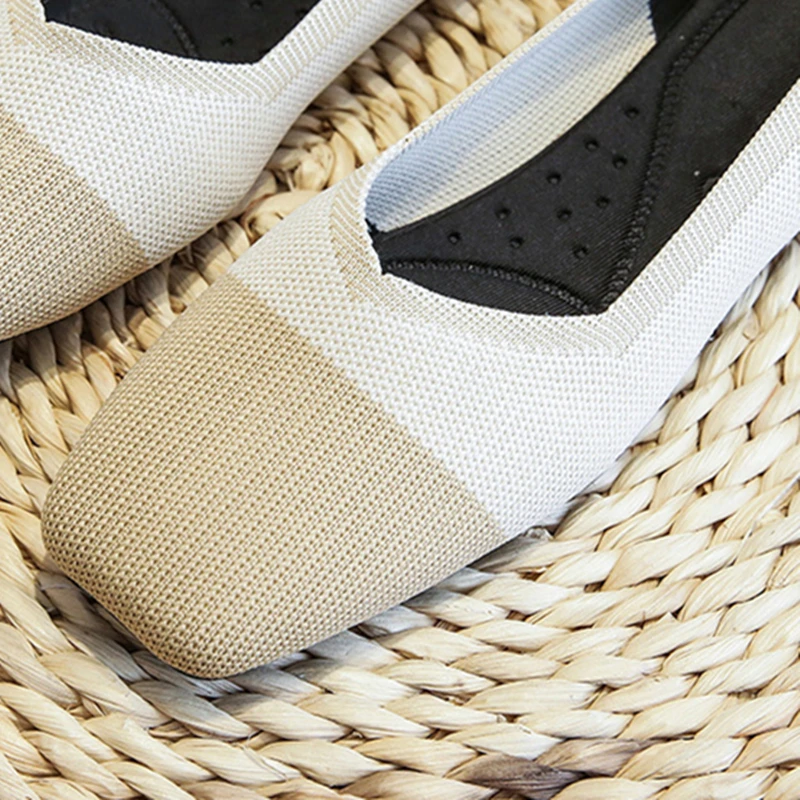 Shallow Mouth Flying Woven Shoe Temperament All-match Round Toe Single Women's Flat Shoe Casual Women Ballerina Zapatillas Mujer