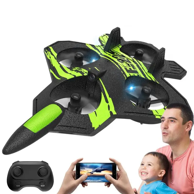 

RC Plane With Camera Stunt Helicopter Foam RC Fighter Jet Drones F22 RC Plane Jet With High And Low Speed Switching For Kids