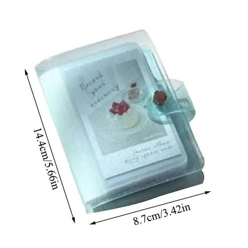 Photo Album PVC Sequins Transparent Sticker & Name Card Holder 16 Pockets Photo Holder Business Card Bag Mini Photo Holds