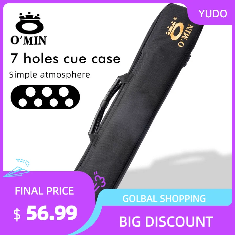 

O'MIN Billiard Cue Case 7 Holes 3 Butts 4 Shafts Cue Case 83*7*15cm Billiard Pool Cue Case Bag Soft Bag Billiards Accessories