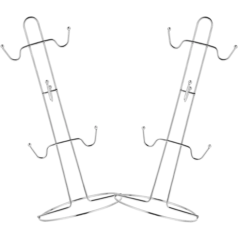 

2 Pcs Coffee Cup Holder Tea Storage Rack Glass Mug Bar Accessories Kitchen Supply Tree Organizer Stand Mugs