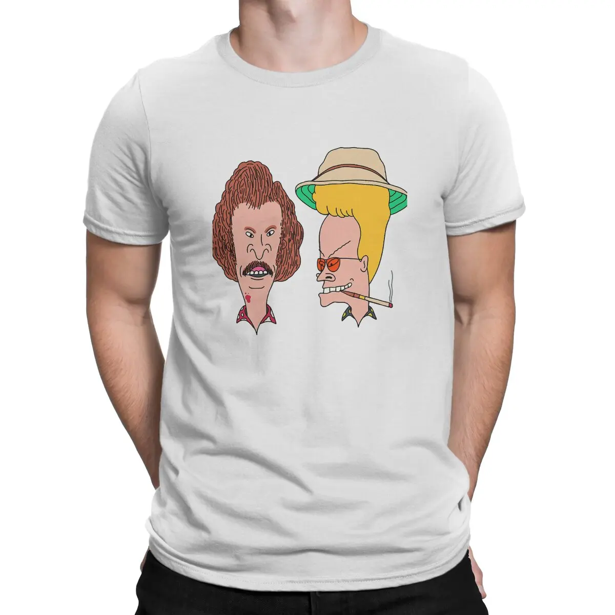 

Beavis and Butthead Funny Sarcastic Cartoon In The Style Of Fear And Loathing In Las Vegas Tshirt Men's Blusas T Shirt For Men