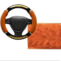 ledtengjie winter warm fleece car steering wheel cover universal men and women like it non slip wear resistant car essential