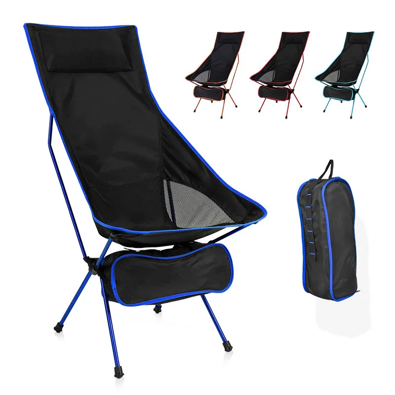 

Большой складной портативный стул для кемпинга, уличная мебель, пляжный стул для барбекю, пикника, пляжа, ультралегкий офисный обеденный пе...
