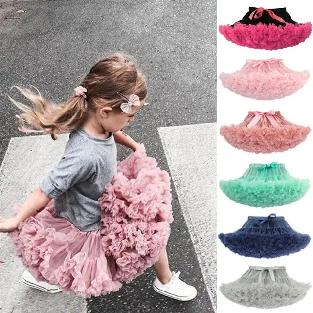 Drop Shipping Baby Girls Tutu Skirt Fluffy Children Ballet Kids Pettiskirt Baby Girl Skirts Princess Tulle Party Dance Skirts 1