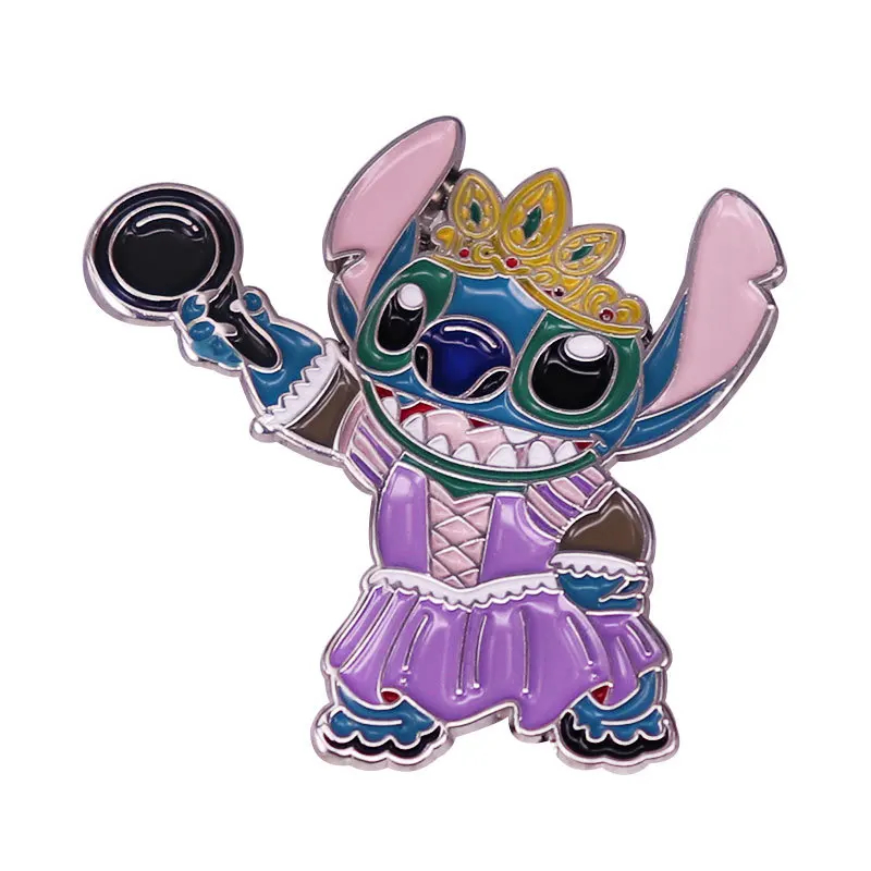 

D1325 Disney Cute Stitch Enamel Pins Blue Alien Monster Brooch Cartoon Icons Badge for Bags Denim Collar Lapel Pin Jewelry Gift