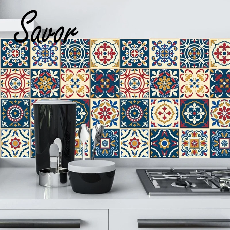 

Bathroom Non-Slip Floor Tiles Waterproof Stickers Background Decoration Wall Stickers Kitchen Floor Mats Wallpaper Self-Adhesive