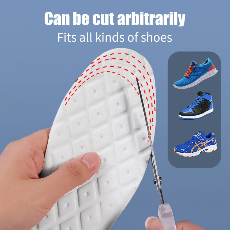 6pcs Sports Shoes Insoles Soft Arch Support Shoe Pads Breathable Orthopedic Sport Insole Feet Care Insert Mesh Cushion Men Women