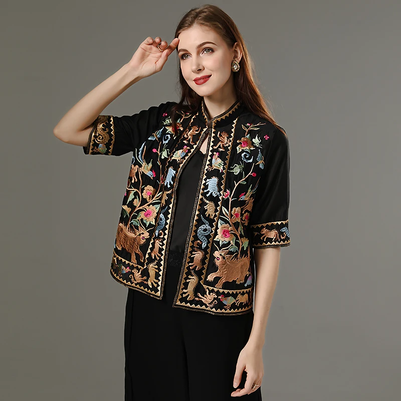 Пиджак С Вышивкой Женский Купить