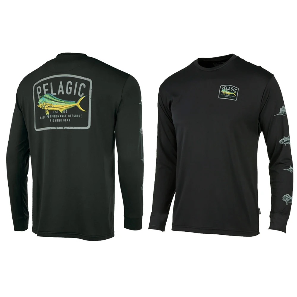 Enlarge Pelagic Fishing Shirts Men's Long Sleeve Performance Shirt 50+ UPF Protection Quick Dry Tops Breathable Outdoor Shirts Clothing