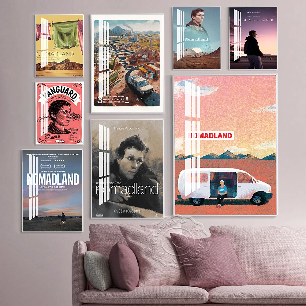 Nomadland, американская драма, печать фильмов, художественный плакат, настенные наклейки, современный персонаж, холст, живопись, Декор