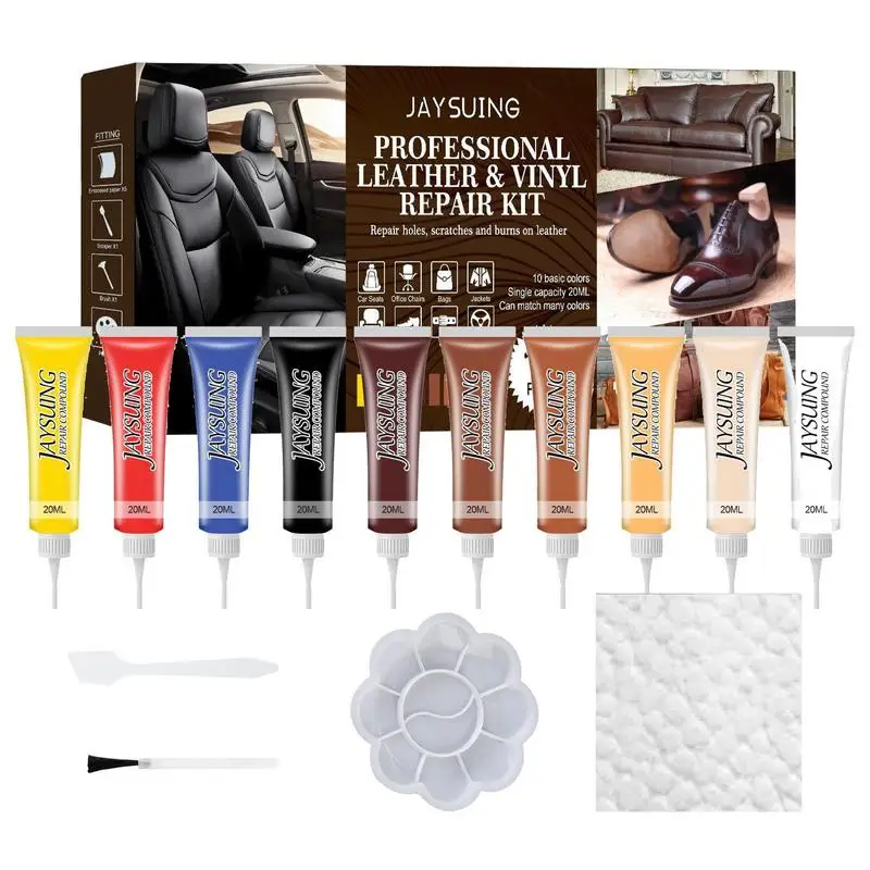 

Leather Couch Repair Kit 20ml Car Leather Repair Kit Leather Dye For Car Seat Vinyl Repair Kit For Furniture Leather Filler