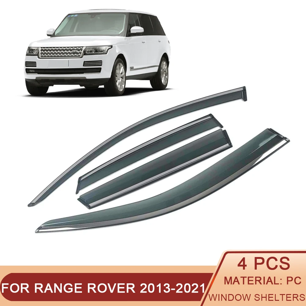 

For Land Rover Range Rover L405 2013-2021 Car Window Sun Rain Shade Visors Shield Shelter Deflector Cover Trim Frame Sticker