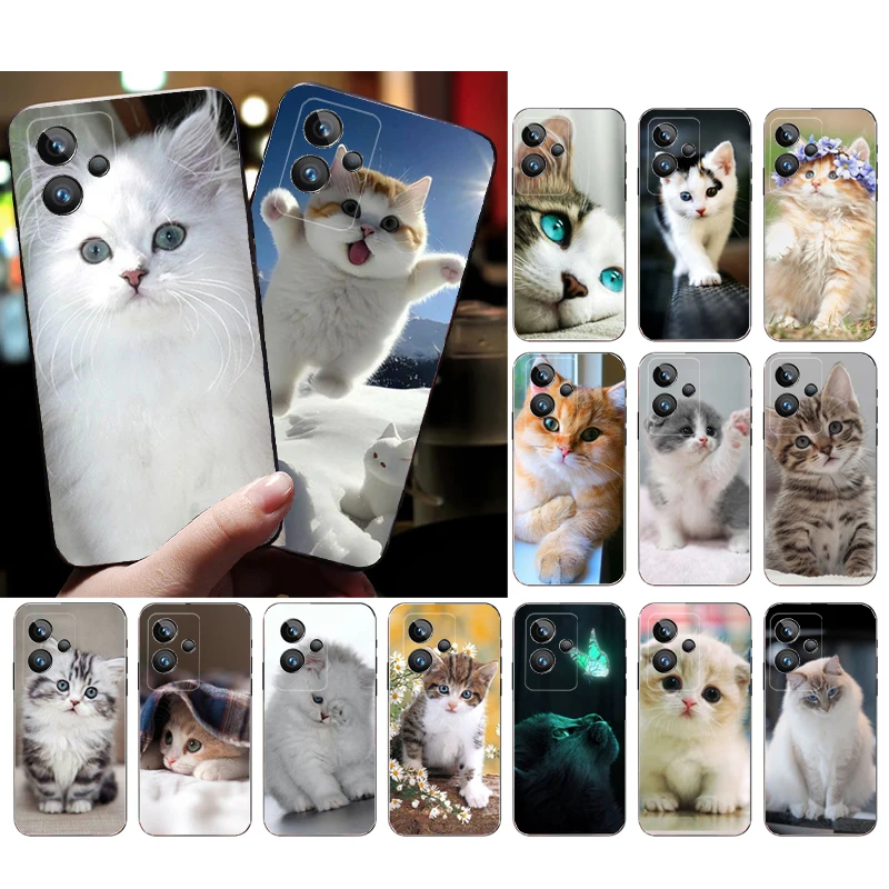 

Phone Case for Realme 10 Pro Plus 9 8 7 6 Pro Realme GT 2 Pro X2 Pro C21Y C11 RealmeX3 SuperZoom Lovely Cat Case