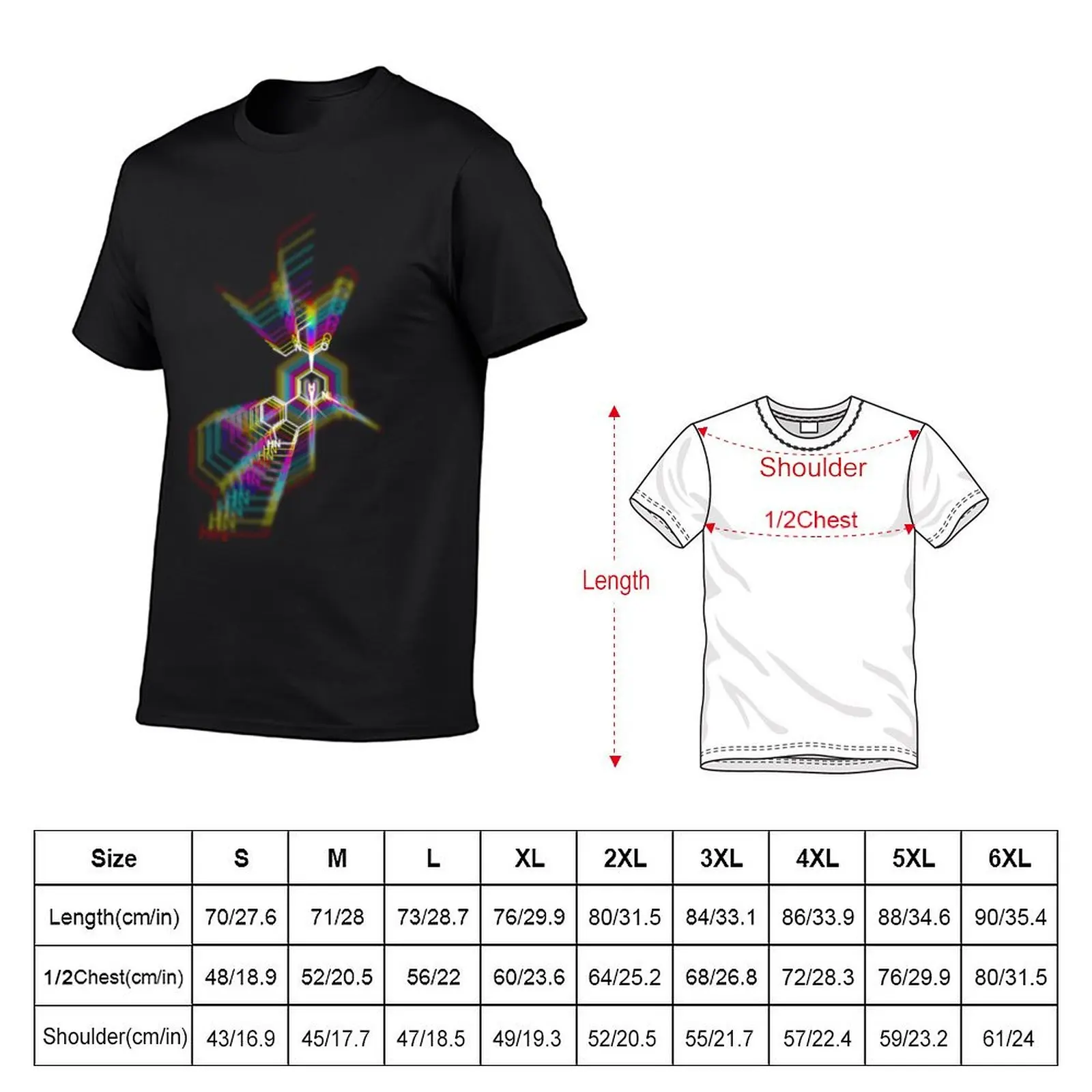 C20H25N3O- LSD футболки графические Аниме мужская тренировочная рубашка