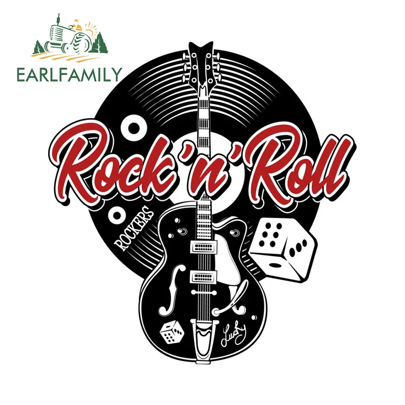 

EARLFAMILY 13 см для Rock'n'roll музыкальные автомобильные наклейки ATV индивидуальная наклейка солнцезащитный водонепроницаемый шлем на лобовое стекло автомобильные аксессуары