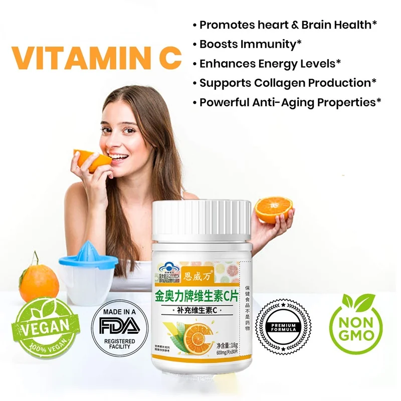

Vitamin C Capsule Anti-aging Skin Whitening Tablets High Absorption Support Immune System Collagen Booster Fat-soluble Pills New