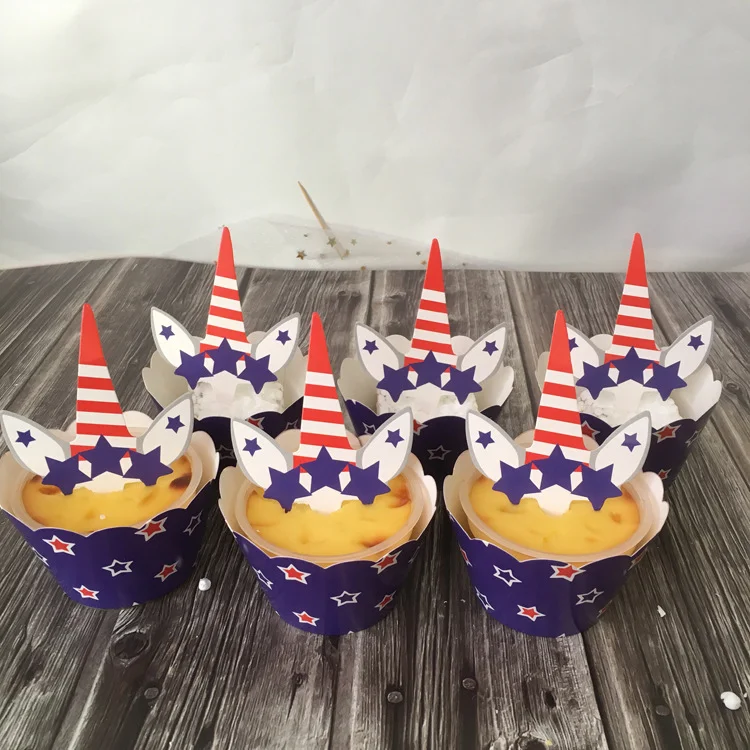 

120 комплектов для украшения кексов для выпечки на вечеринке, украшения для кексов, обертки и топперы для кексов